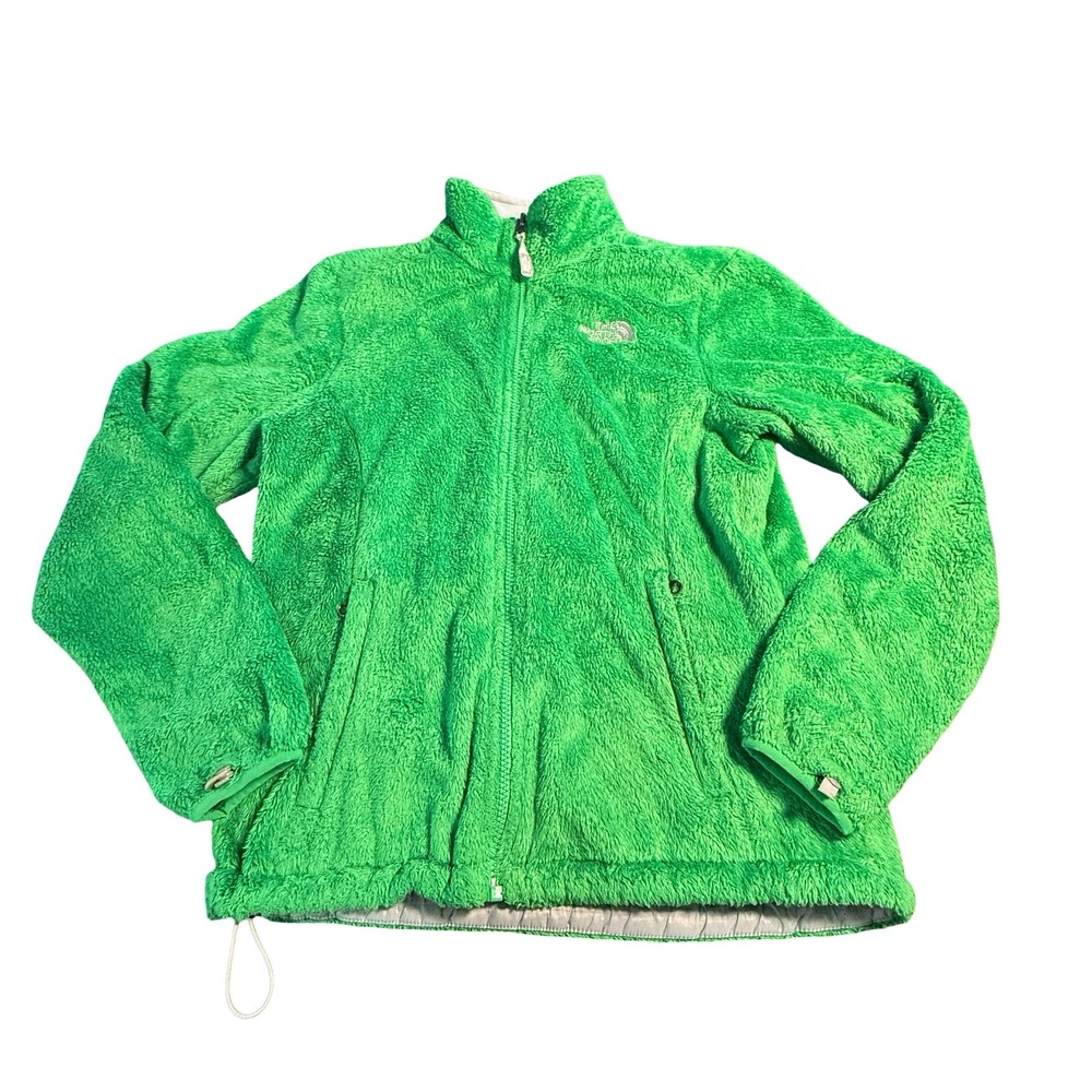 The North Face Osito Fleece Jacket Women S Green Full Zip High Pile Plush Kermit